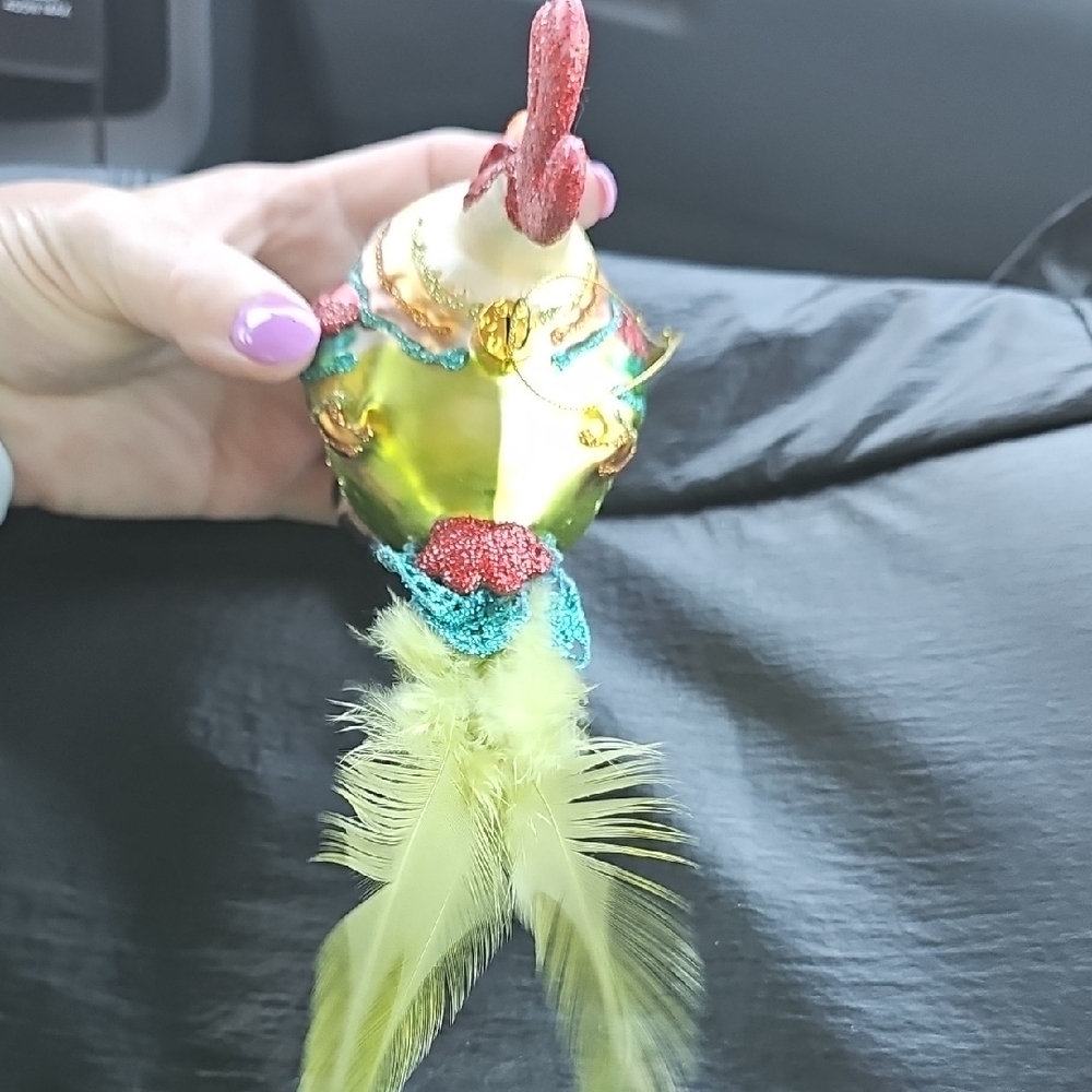 Colorful Rooster and Hen Ornaments - Picture 5 of 9